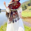 Tibetan Floral Leaves Pattern Shawl Tibetan Floral Leaves Pattern Shawl