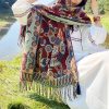 Tibetan Floral Leaves Pattern Shawl Tibetan Floral Leaves Pattern Shawl