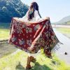 Tibetan Floral Leaves Pattern Shawl Tibetan Floral Leaves Pattern Shawl