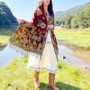 Tibetan Floral Leaves Pattern Shawl Tibetan Floral Leaves Pattern Shawl