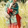 Tibetan Floral Leaves Pattern Shawl Tibetan Floral Leaves Pattern Shawl
