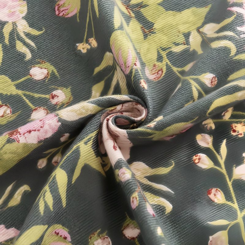 Tibetischer Schal mit floralem Blütenprint Tibetan Shawl Blooming Flowers Print Scarf