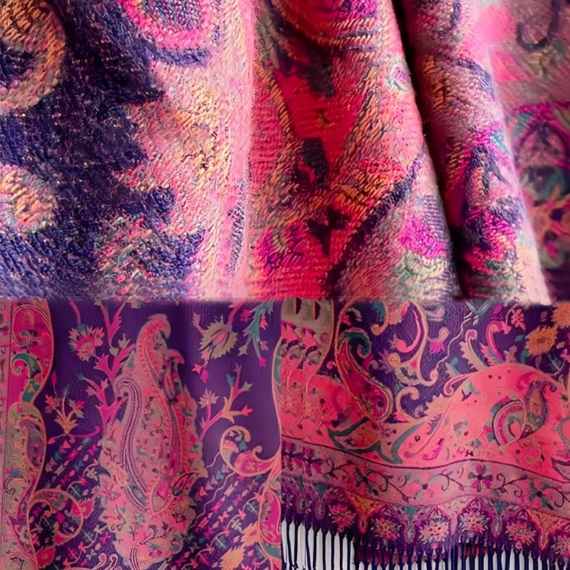 Tibetan Flower Branch Tassel Shawl Tibetan Flower Branch Tassel Shawl