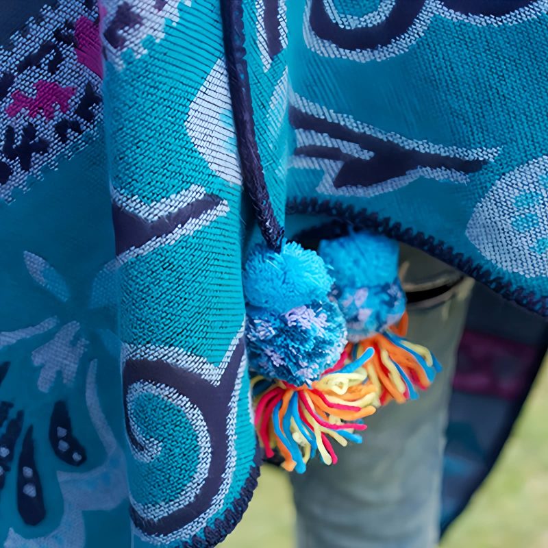 Tibetan Geometric Floral Design Shawl Tibetan Geometric Floral Design Shawl