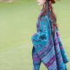 Tibetan Geometric Floral Design Shawl Tibetan Geometric Floral Design Shawl