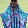 Tibetan Geometric Floral Design Shawl Tibetan Geometric Floral Design Shawl