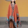 Tibetan Geometric Orange Shawl Tibetan Geometric Orange Shawl