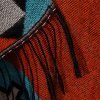 Tibetan Geometric Orange Shawl Tibetan Geometric Orange Shawl