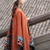 Tibetan Geometric Orange Shawl Tibetan Geometric Orange Shawl