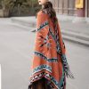 Tibetan Geometric Orange Shawl Tibetan Geometric Orange Shawl