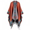 Tibetan Geometric Orange Shawl Tibetan Geometric Orange Shawl