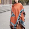 Tibetan Geometric Orange Shawl Tibetan Geometric Orange Shawl