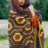 Tibetan Geometric Pattern Shawl Tibetan Geometric Pattern Shawl