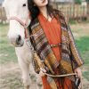 Tibetan Geometric Tassel Shawl Tibetan Geometric Tassel Shawl