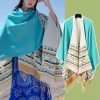 Tibetan Geometric Tassel Shawl Tibetan Geometric Tassel Shawl