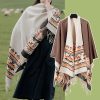 Tibetan Geometric Tassel Shawl Tibetan Geometric Tassel Shawl