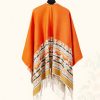 Tibetan Geometric Tassel Shawl Tibetan Geometric Tassel Shawl
