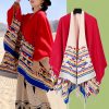 Tibetan Geometric Tassel Shawl Tibetan Geometric Tassel Shawl