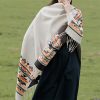 Tibetan Geometric Tassel Shawl Tibetan Geometric Tassel Shawl