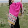 Tibetan Geometric Tassel Shawl Tibetan Geometric Tassel Shawl
