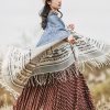 Tibetan Geometric Tassel Shawl Tibetan Geometric Tassel Shawl
