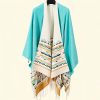 Tibetan Geometric Tassel Shawl Tibetan Geometric Tassel Shawl