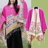 Tibetan Geometric Tassel Shawl Tibetan Geometric Tassel Shawl