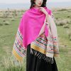Tibetan Geometric Tassel Shawl Tibetan Geometric Tassel Shawl