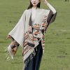 Tibetan Geometric Tassel Shawl Tibetan Geometric Tassel Shawl