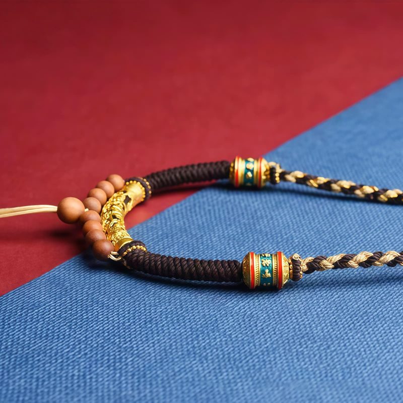 Tibetan King Kong Knot Om Mani Padme Hum Prayer Wheel Necklace Tibetan King Kong Knot Om Mani Padme Hum Prayer Wheel Necklace