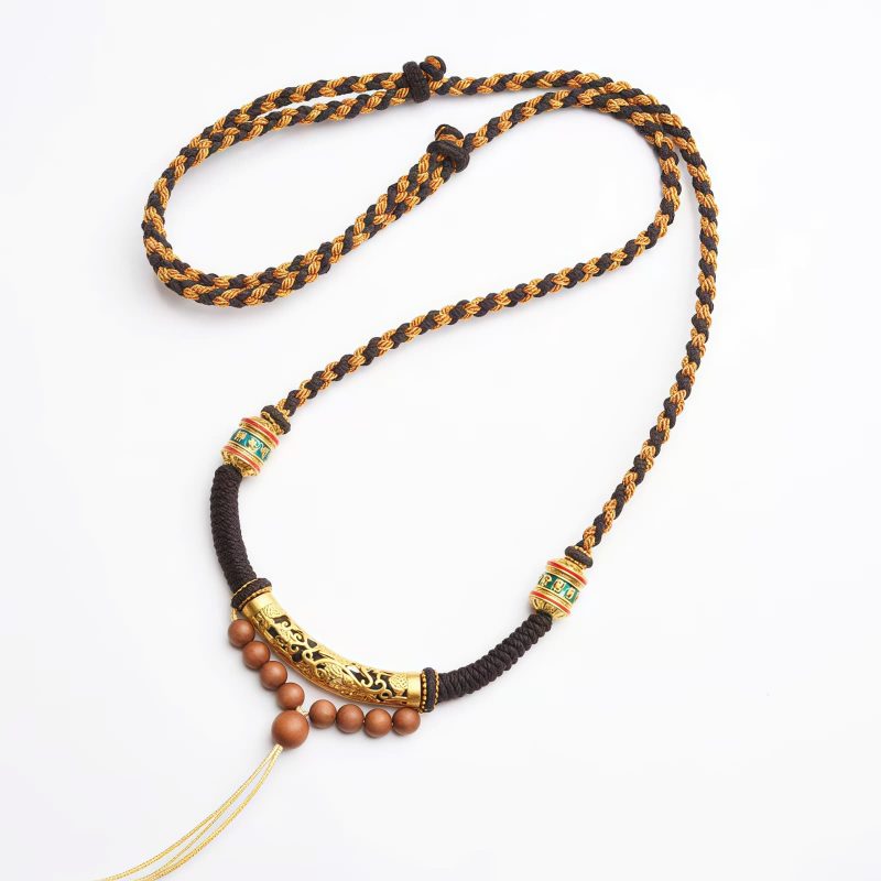Tibetan King Kong Knot Om Mani Padme Hum Prayer Wheel Necklace Tibetan King Kong Knot Om Mani Padme Hum Prayer Wheel Necklace