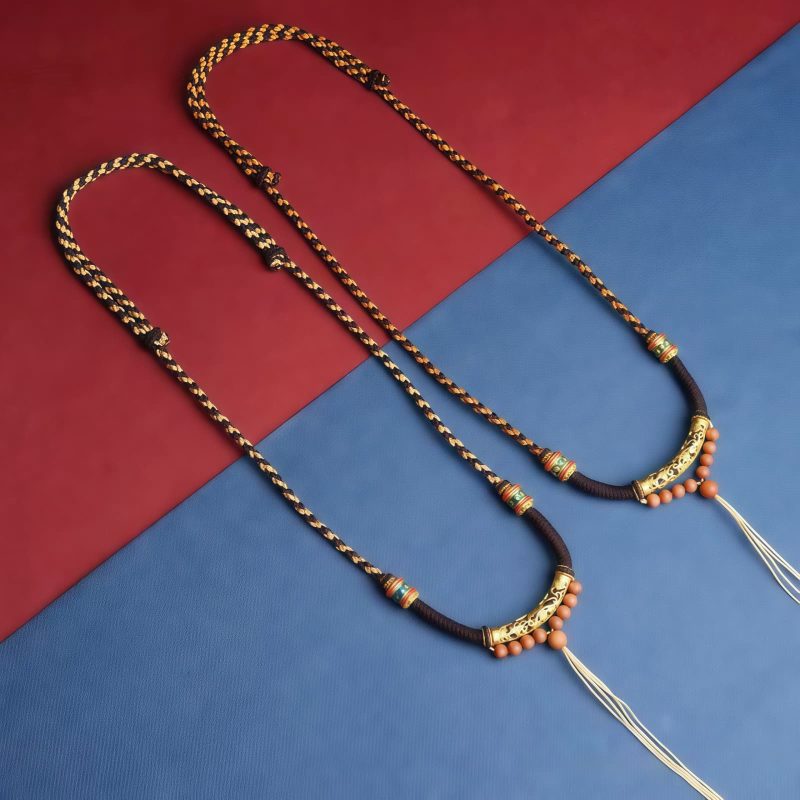 Tibetan King Kong Knot Om Mani Padme Hum Prayer Wheel Necklace Tibetan King Kong Knot Om Mani Padme Hum Prayer Wheel Necklace