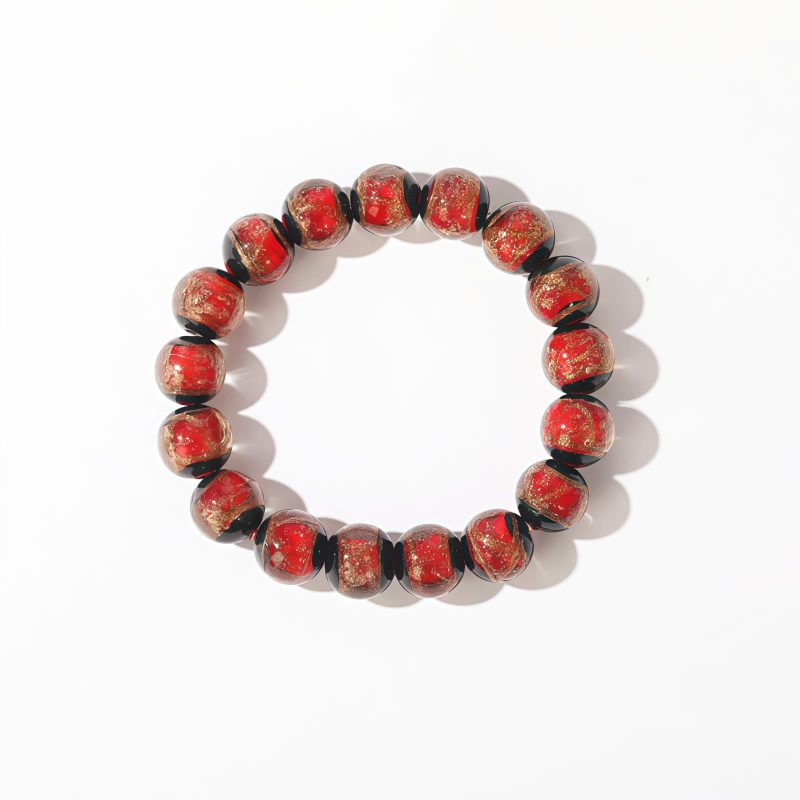 Pulsera Tibetana de Cristal Liuli para la Prosperidad y la Suerte Tibetan Liuli Glass Luck Wealth Bracelet