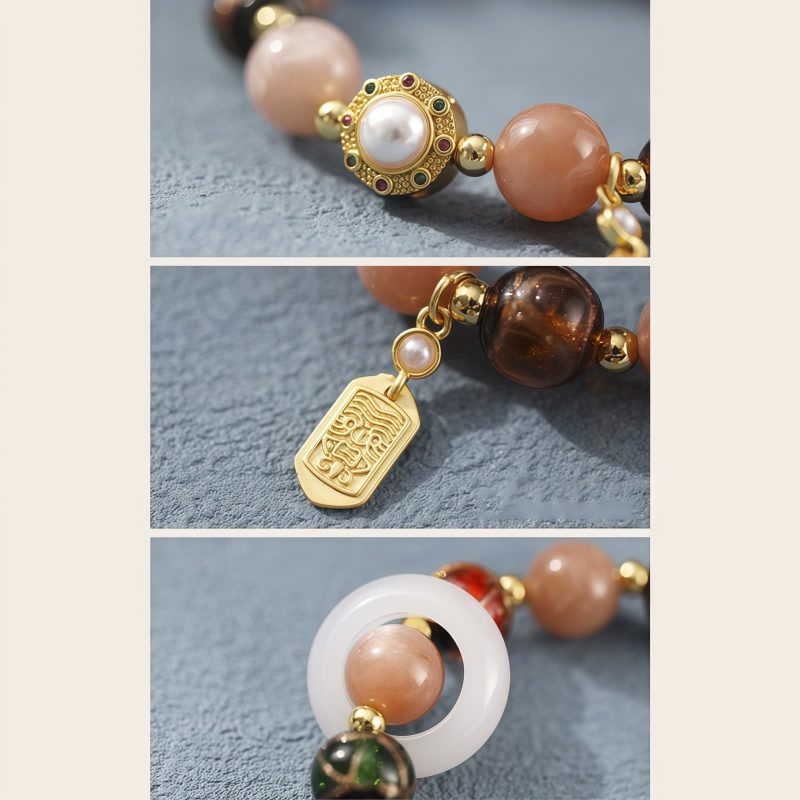 Tibetan Liuli Glass Om Mani Padme Hum Prayer Wheel Bracelet Tibetan Liuli Glass Om Mani Padme Hum Prayer Wheel Bracelet