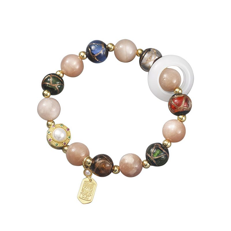 Tibetan Liuli Glass Om Mani Padme Hum Prayer Wheel Bracelet Tibetan Liuli Glass Om Mani Padme Hum Prayer Wheel Bracelet