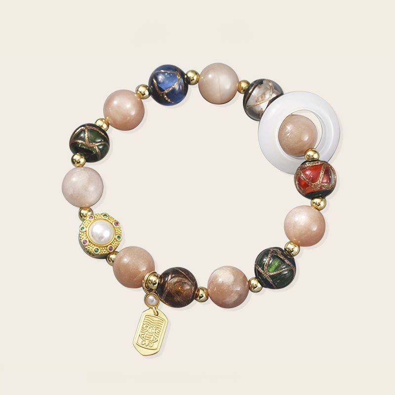 Tibetan Liuli Glass Om Mani Padme Hum Prayer Wheel Bracelet Tibetan Liuli Glass Om Mani Padme Hum Prayer Wheel Bracelet
