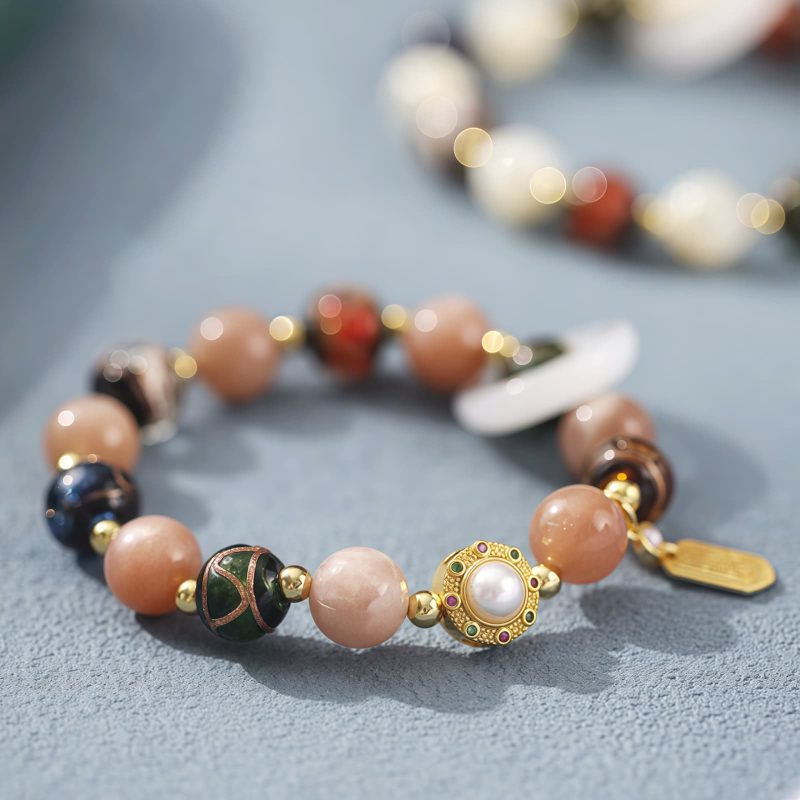 Tibetan Liuli Glass Om Mani Padme Hum Prayer Wheel Bracelet Tibetan Liuli Glass Om Mani Padme Hum Prayer Wheel Bracelet