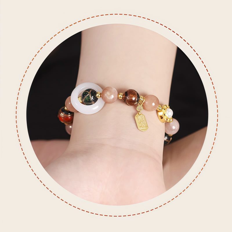 Tibetan Liuli Glass Om Mani Padme Hum Prayer Wheel Bracelet Tibetan Liuli Glass Om Mani Padme Hum Prayer Wheel Bracelet