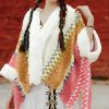 Tibetischer Streifenschal in Multicolor Tibetan Multicolored Striped Shawl