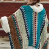 Tibetischer Streifenschal in Multicolor Tibetan Multicolored Striped Shawl