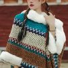 Tibetischer Streifenschal in Multicolor Tibetan Multicolored Striped Shawl