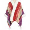 Tibetischer Streifenschal in Multicolor Tibetan Multicolored Striped Shawl