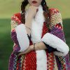 Tibetischer Streifenschal in Multicolor Tibetan Multicolored Striped Shawl