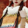 Tibetischer Streifenschal in Multicolor Tibetan Multicolored Striped Shawl