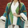 Tibetischer Streifenschal in Multicolor Tibetan Multicolored Striped Shawl