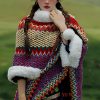 Tibetischer Streifenschal in Multicolor Tibetan Multicolored Striped Shawl