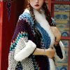 Tibetischer Streifenschal in Multicolor Tibetan Multicolored Striped Shawl