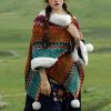 Tibetischer Streifenschal in Multicolor Tibetan Multicolored Striped Shawl