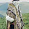 Tibetischer Streifenschal in Multicolor Tibetan Multicolored Striped Shawl