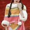 Tibetischer Streifenschal in Multicolor Tibetan Multicolored Striped Shawl
